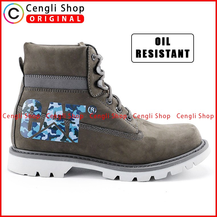 SEPATU CATERPILLAR CASUAL ORIGINAL BOOT PRIA KULIT ASLI ORI CAT-D8