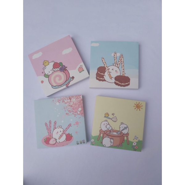 MEMO PAD aesthetic cute design karakter animasi molang-3