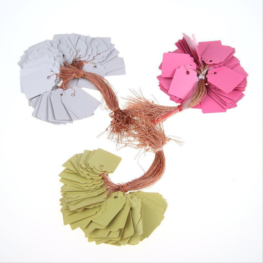 Agustina 100pcs Label Tanaman Berkebun36 * 25MM Mark Strip Mini Reusable Tebal Nursery Hanging