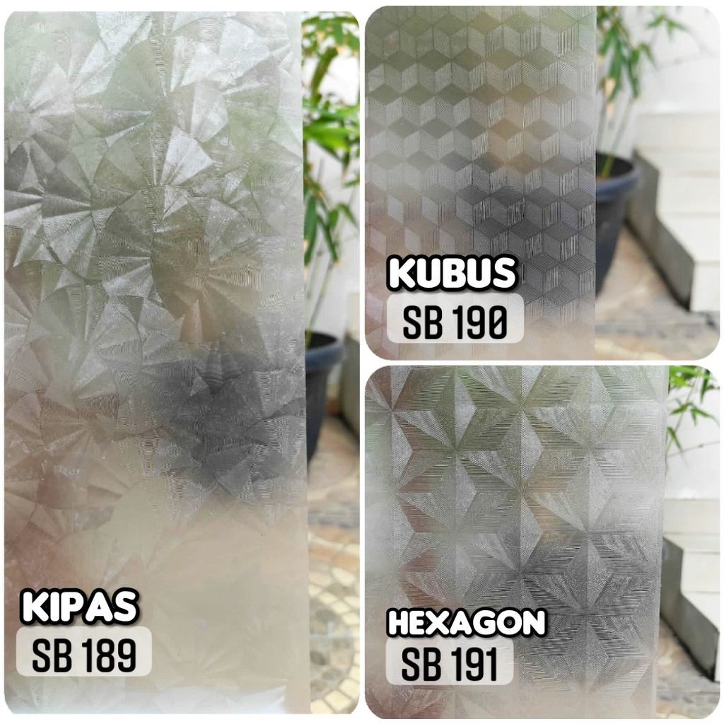 SUNBLAST KACA  SB 189 190 191 SUN BLAST MOTIF KIPAS KUBUS HEXAGON WALLPAPER STICKER STIKER DINDING STIKER KACA PINTU JENDELA DAPUR KAMAR MANDI