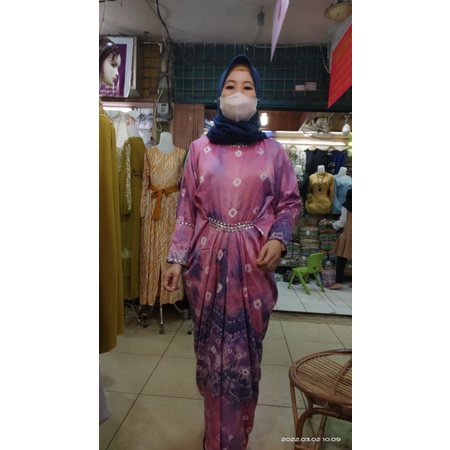 set couple kaftan jumputan khas palembang