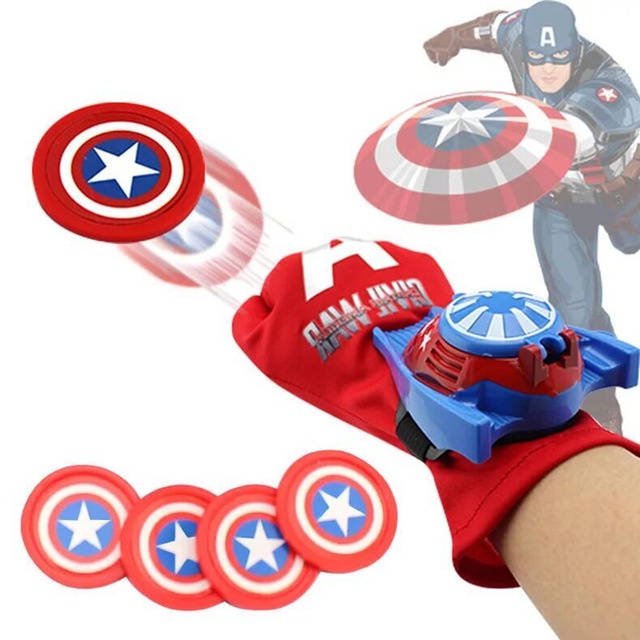 Set Mainan Anak Avenger Tameng sensor getaran Topeng Kapten Amerika mainan superhero marvel avengers shild