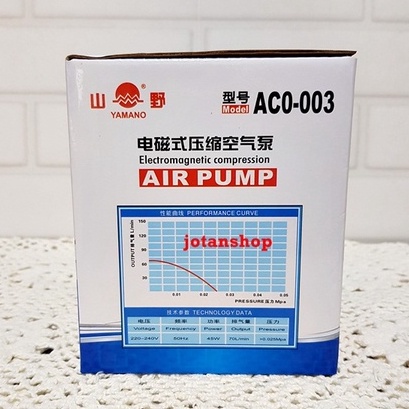 airpump Yamano ACO 003 aco003 mesin gelembung udara aerator kolam hidroponik aquarium air pump