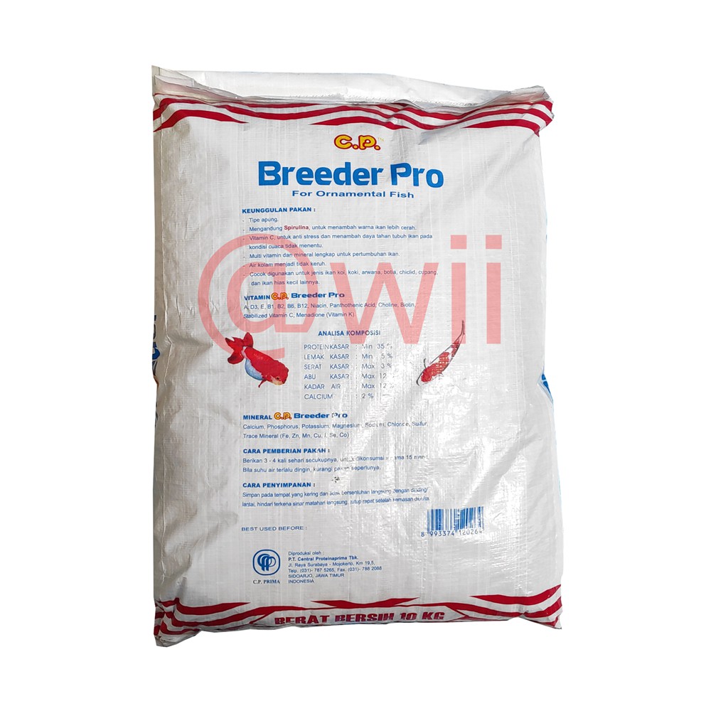 breederpro breeder pro makanan pakan ikan koi food 10kg 10 kg