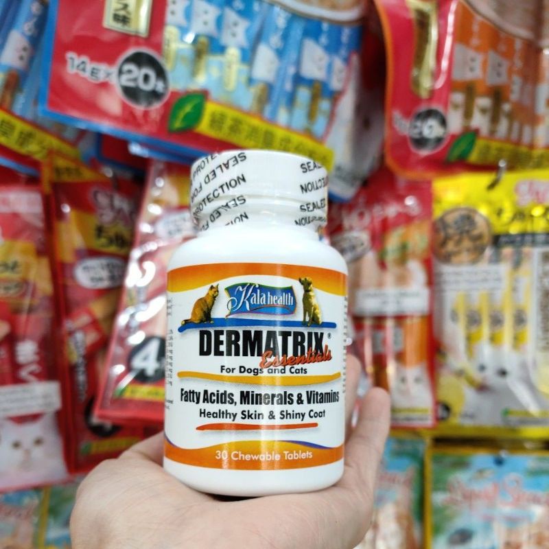 Dermatrix Essential 30 Tab-Vitamin Kulit Dan Bulu Kucing Dan Anjing