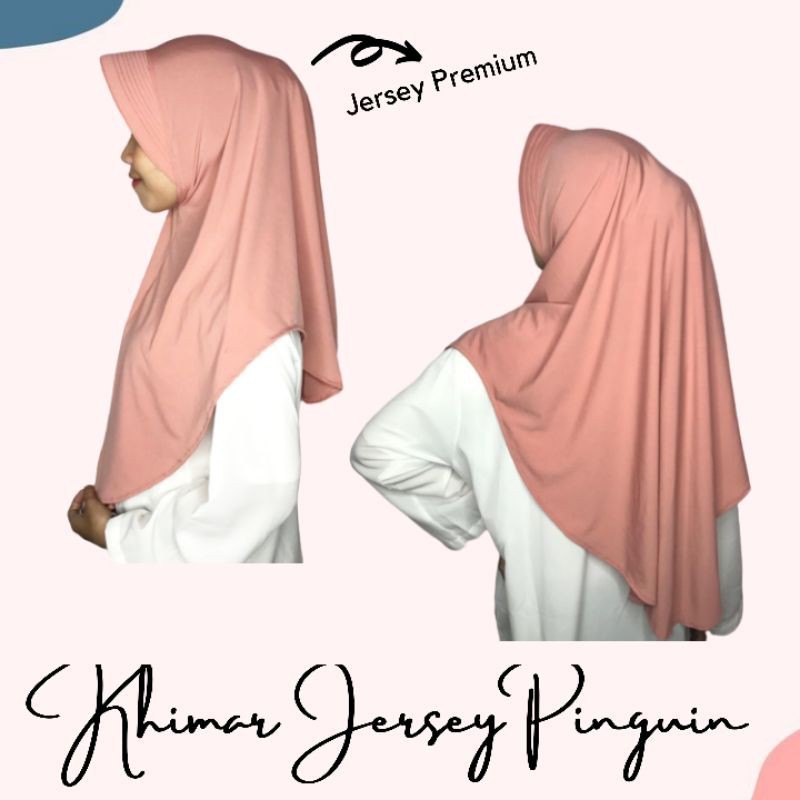 KHIMAR JERSEY SARAH INSTANT PINGUIN BERGO PROMO HIJAB JILBAB KERUDUNG BAHAN ADEM BANYAK WARNA