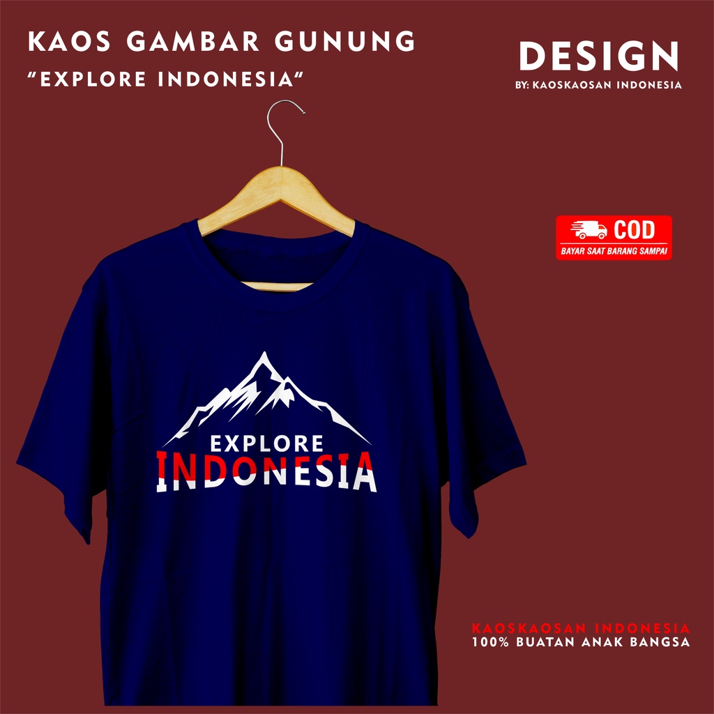 KAOS GUNUNG PENDAKI MERAPI MERBABU SLAMET SEMERU MAHAMERU KAOS PECINTA ALAM MURAH