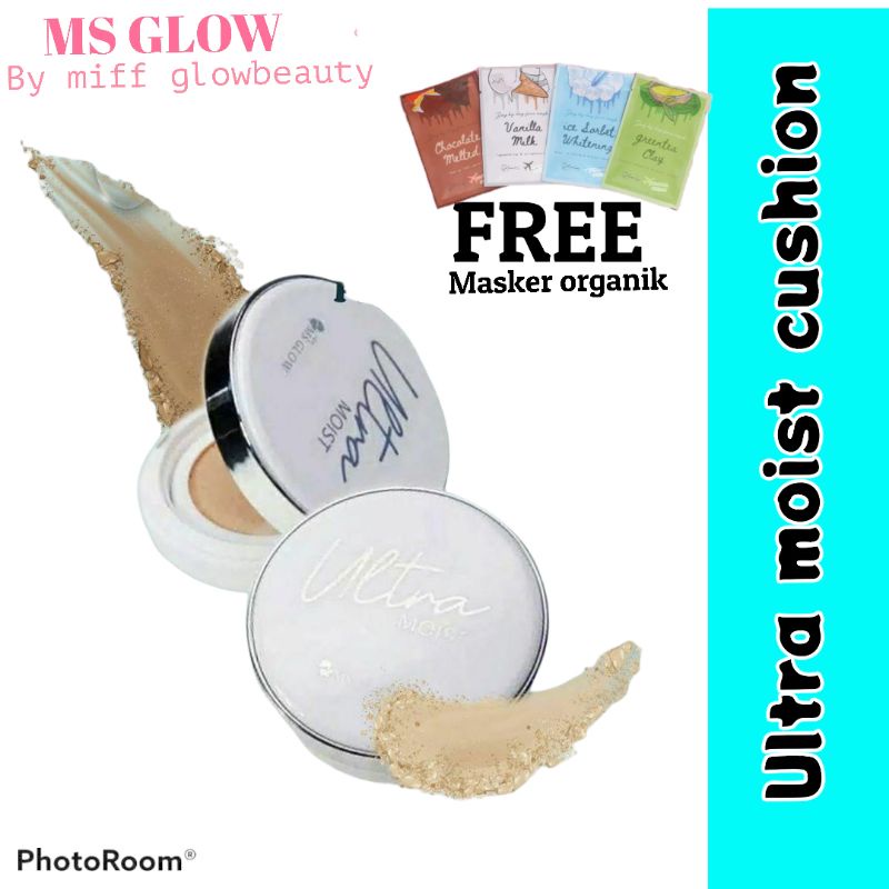 Ultra Moist Cushion Ms Glow , msglow cushion , ultra moist cushion bedak msglow