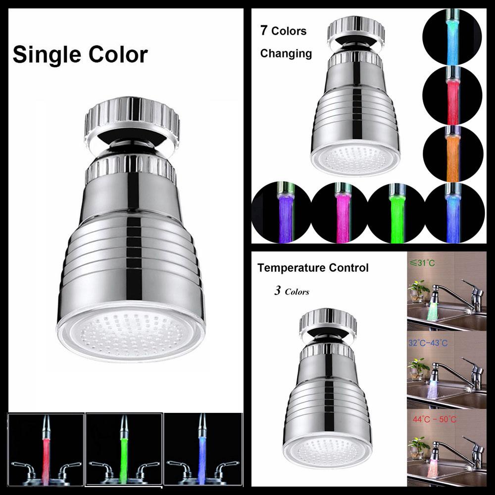 Terpopuler360° Rotasi Glow LED Kran Fantastic Shower RGB Keran Air