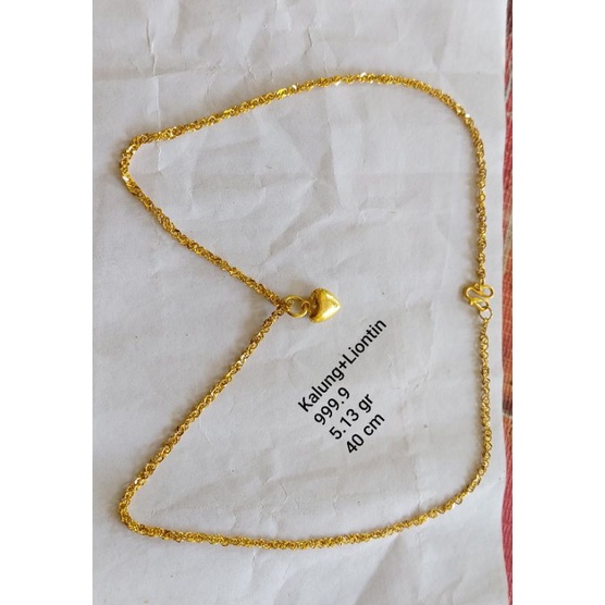 Perhiasan Emas Kalung dan Liontin 999.9