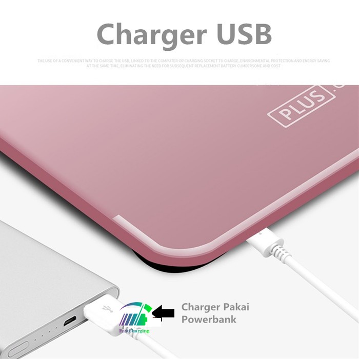 Inone Timbangan Badan Digital 180 KG USB Charging Anti Pecah Layar LCD 26X26cm Image 5
