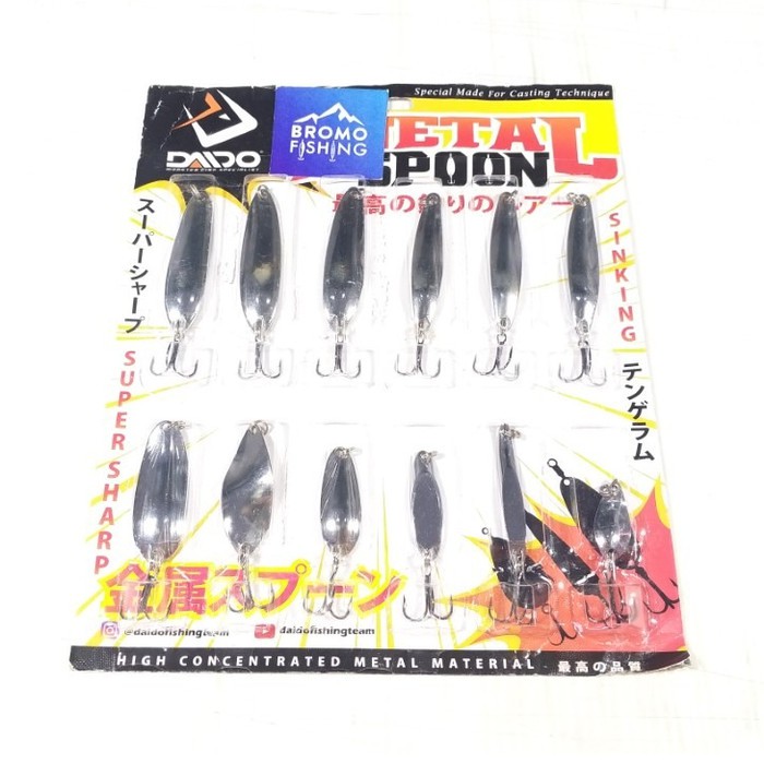 Lure Set DAIDO SPOON 12 pcs murah grosir