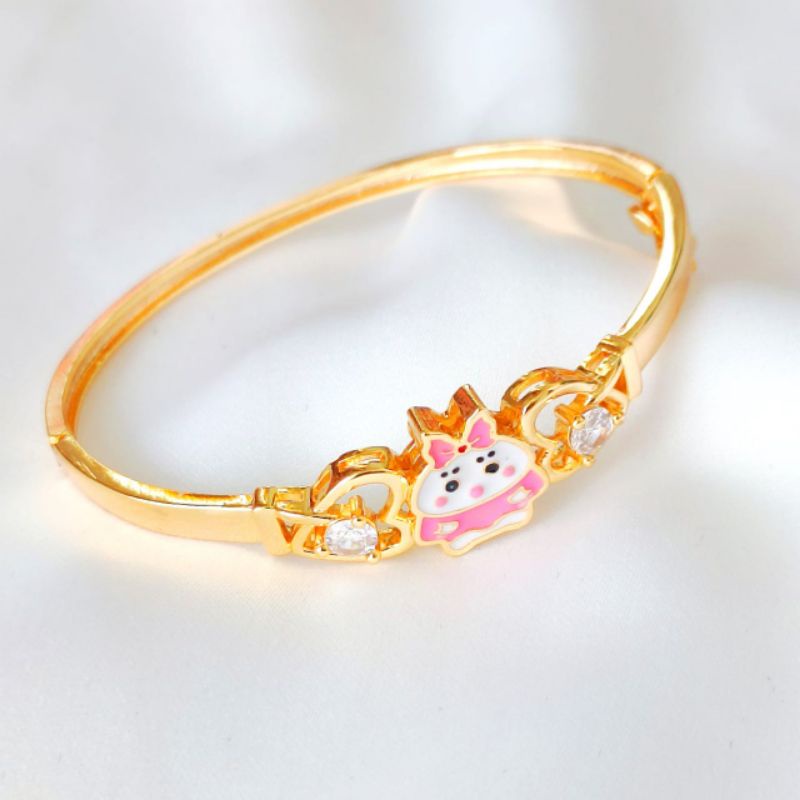 Gelang Bangle Anak Xuping Emas 18k Doraemon dan Hellokitty