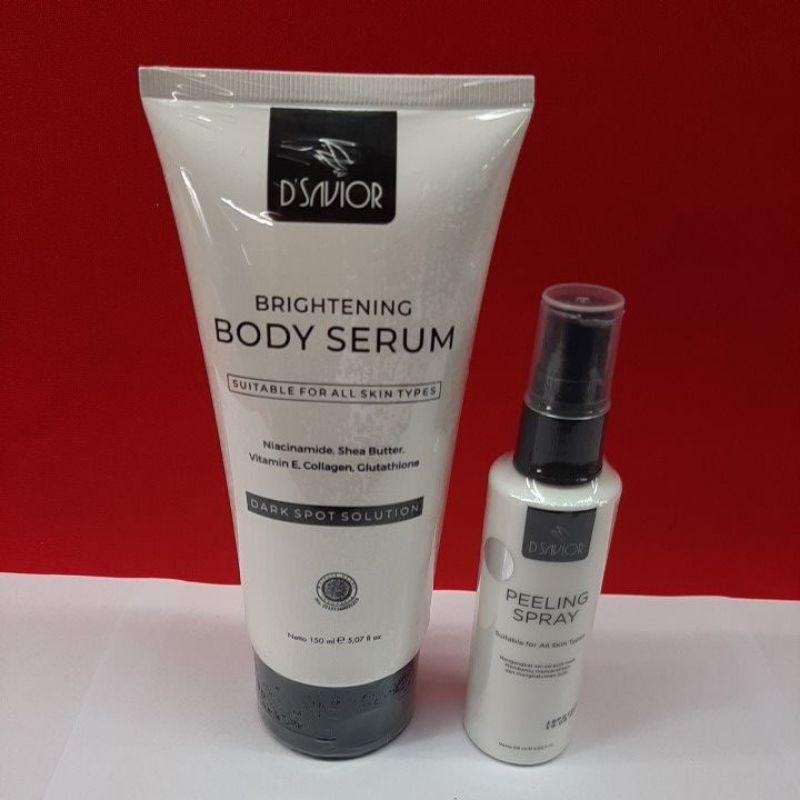 D'SAVIOR PAKET 2 IN 1 BODY SERUM+ PEELING SERUM POM