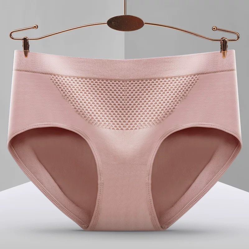 [ LINGERIE MASTER ] - (C-15) Celana Dalam Wanita Honeycomb Antibacterial Pure Cotton Middle Waist-C-15 Pink