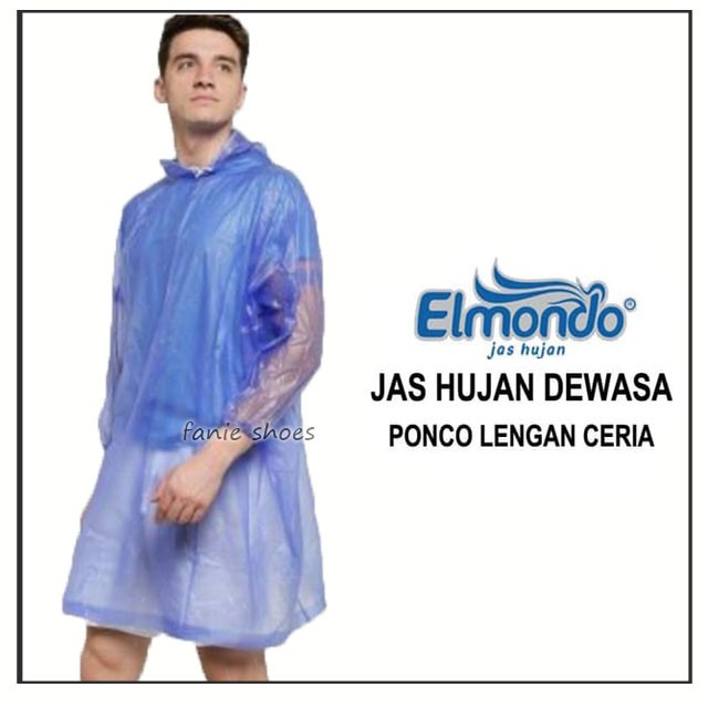 Elmondo Ceria EPC 201 / Jas Hujan Poncho Lengan Murah / Jas Hujan Karet Warna Warni Dewasa