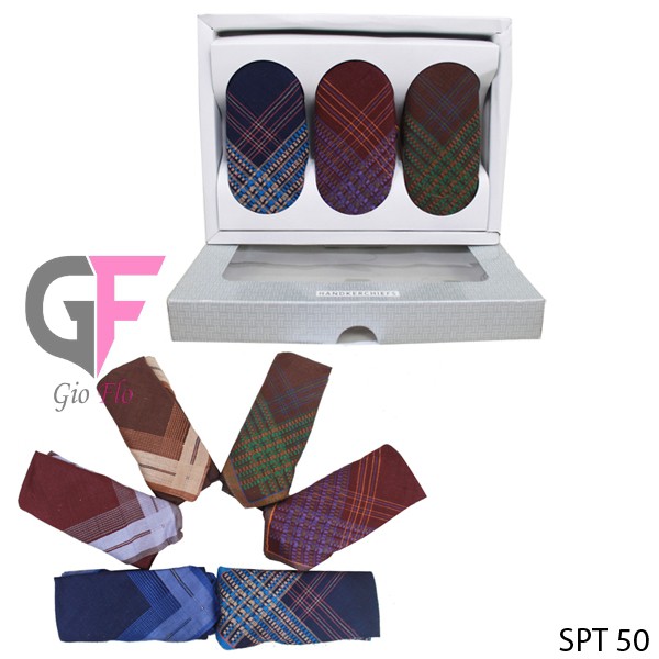 GIOFLO Sapu Tangan Fashion Cowok Distro Isi 6 PCs Multicolor / SPT 50