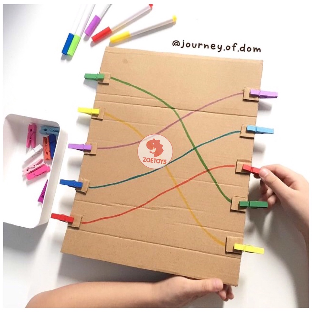Zoetoys Clothes Pin 3.5cm | Wooden Mainan Jepit Klip Kayu Penjepit Foto Polaroid Warna Color Natural