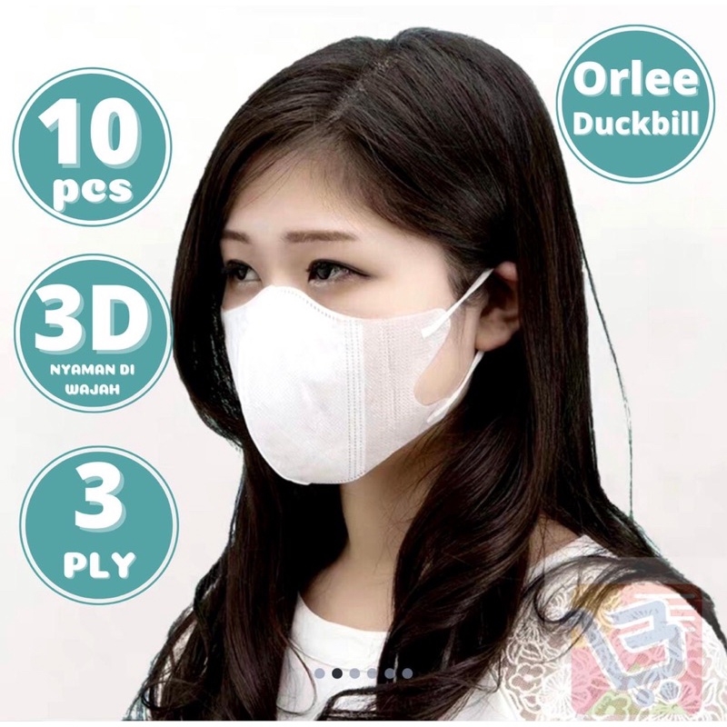 Masker Duckbill Orlee Hitam dan Putih