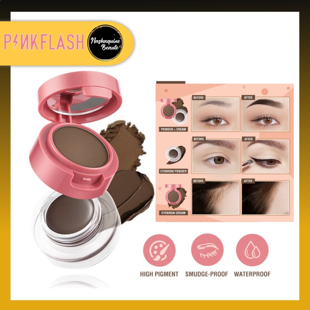 Pinkflash  E22 2-in-1 Eyebrow Cream &amp; Powder Gel pomade Eyeliner Waterproof