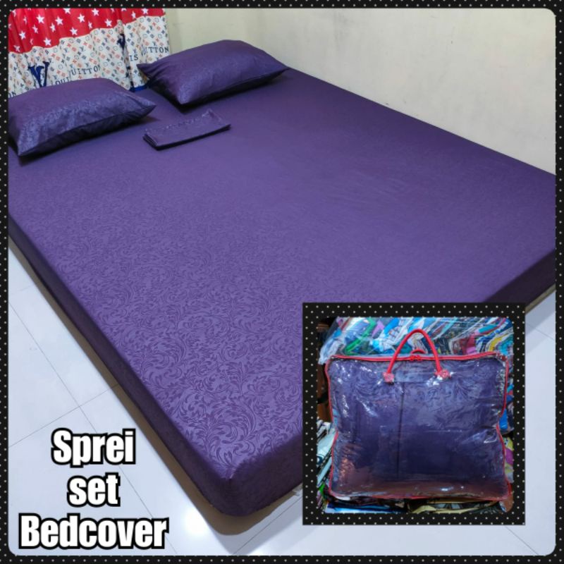 SPREI SET BEDCOVER / BETCOVER / BEDCOVER POLOS / BEDCOVER EMBOS / SPREI POLOS / SARUNG BANTAL