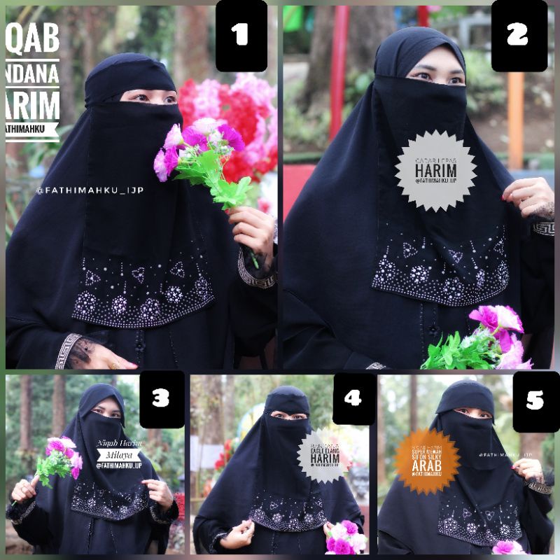 Niqab New Bandana Harim Super Mewah/Cadar Lepas Niqab Eagle Bandana Poni Sifon silky