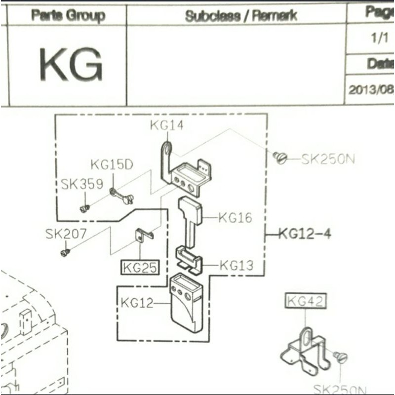 SK250 Baut Platuk Mati Mesin Jahit High Speed Industrial