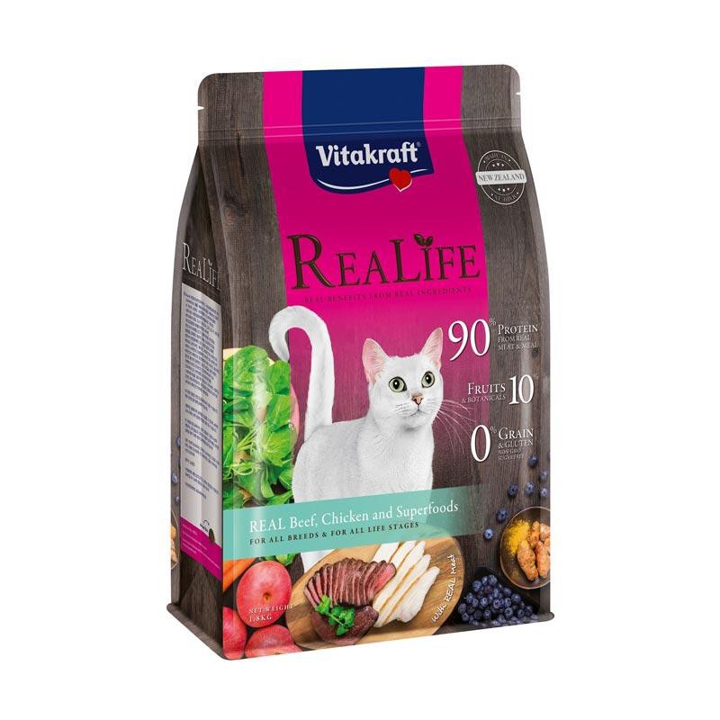 

VITAKRAFT Cat REALIFE Beef and Chicken 1.8kg Makanan Kucing Premium