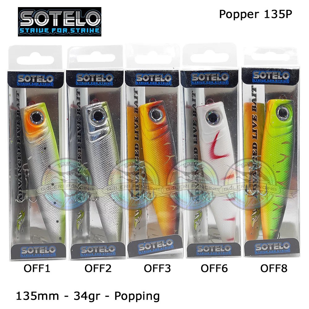 Umpan Lure Sotelo Popper 135P - 135mm 34gr