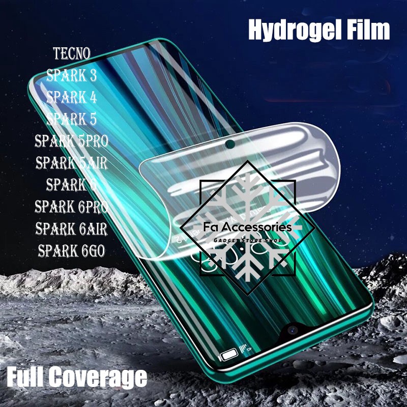 ANTI GORES JELLY HYDROGEL TECNO SPARK POVA NEO 2 3 4 4PRO 5 5PRO 5AIR 6 6PRO 6AIR 6GO GO 5G 2019 2020 2021 2022 2023 AIR PRO FULL SCREEN SHOCK