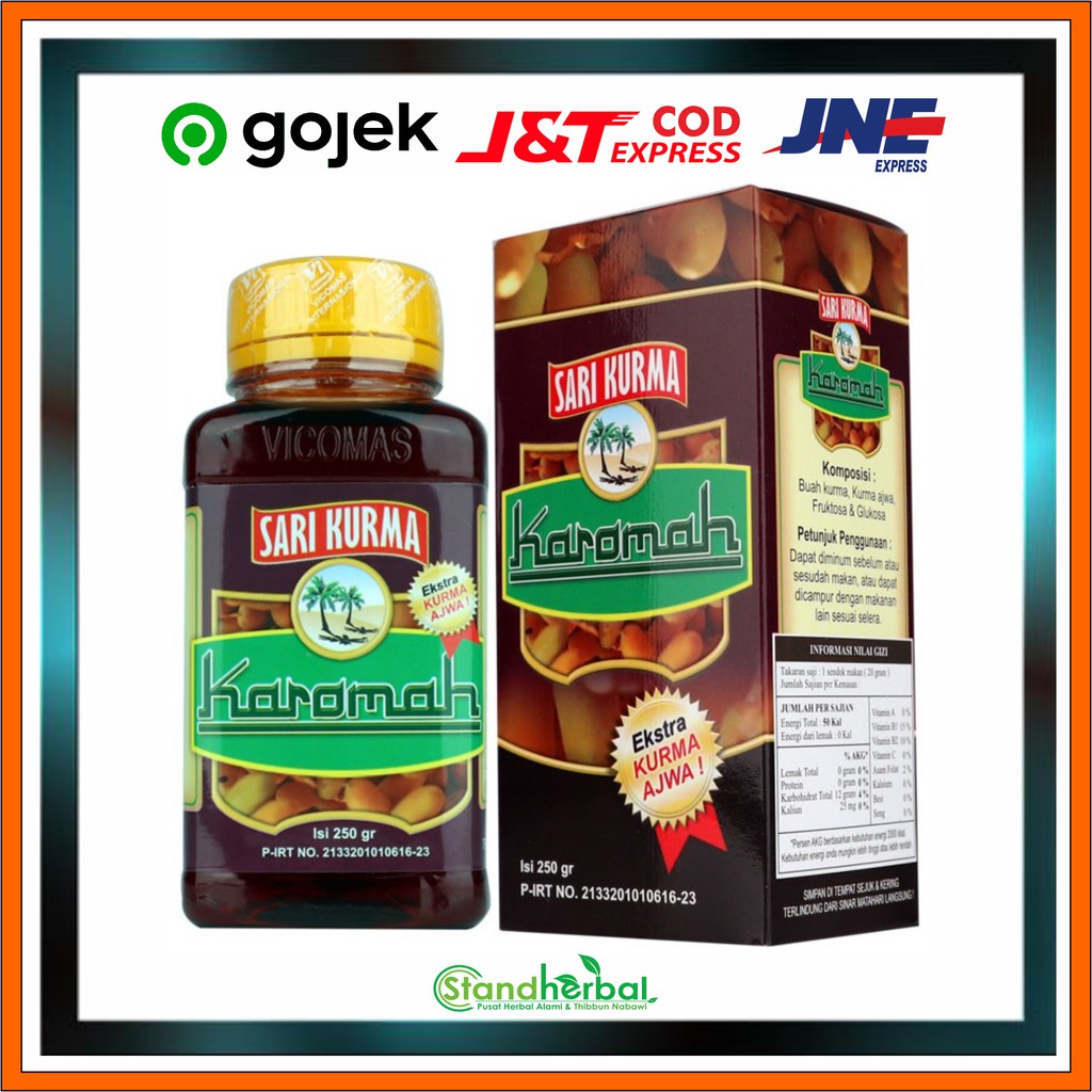 

sari kurma karomah merk vicomas/ Sari Kurma Terbaik Karomah Cap Kurma Ajwa 250 Gr