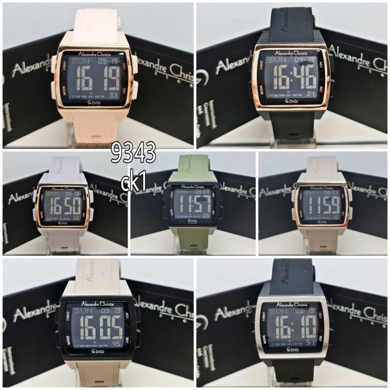 jam tangan Digital Alexandre Christie AC9343LH 9343 ORIGINAL BERGARANSI RESMI