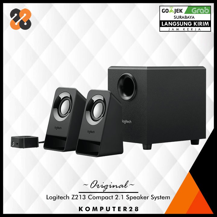 Logitech Z213 Compact 2.1 Active Speaker System - Full Sound