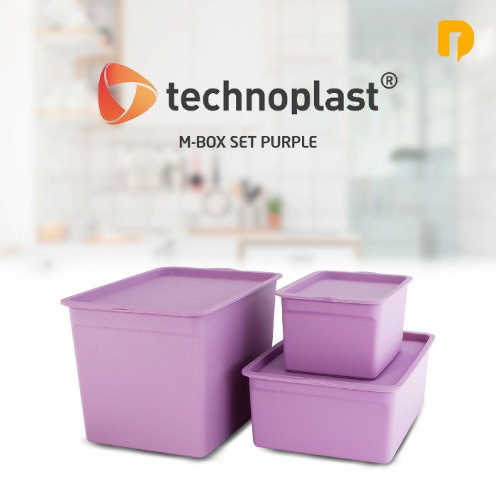 

Tempat Penyimpanan Multifungsi Kotak M Box Storage Set Purple