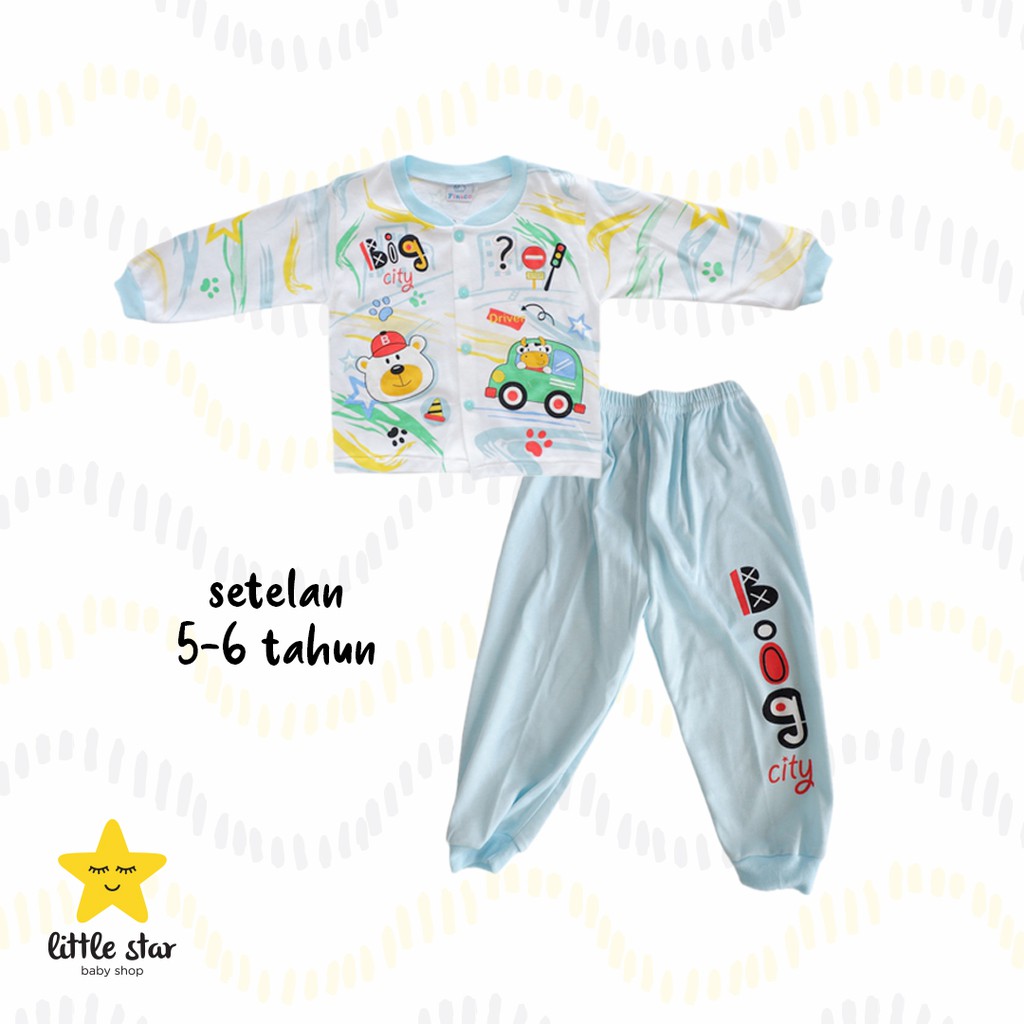 Finaco Piyama Anak | Set Baju Tidru Anak Cowok Cewek | Setelan Piama Anak