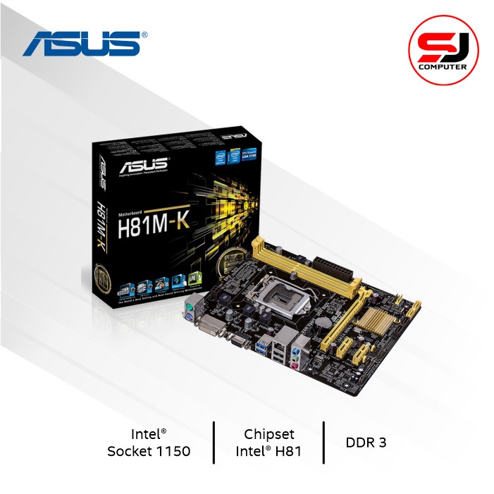 ASUS H81M-K MOTHERBOARD iNTEL SOCKET LGA 1150, GEN 4,USB3,SATA3 NEW