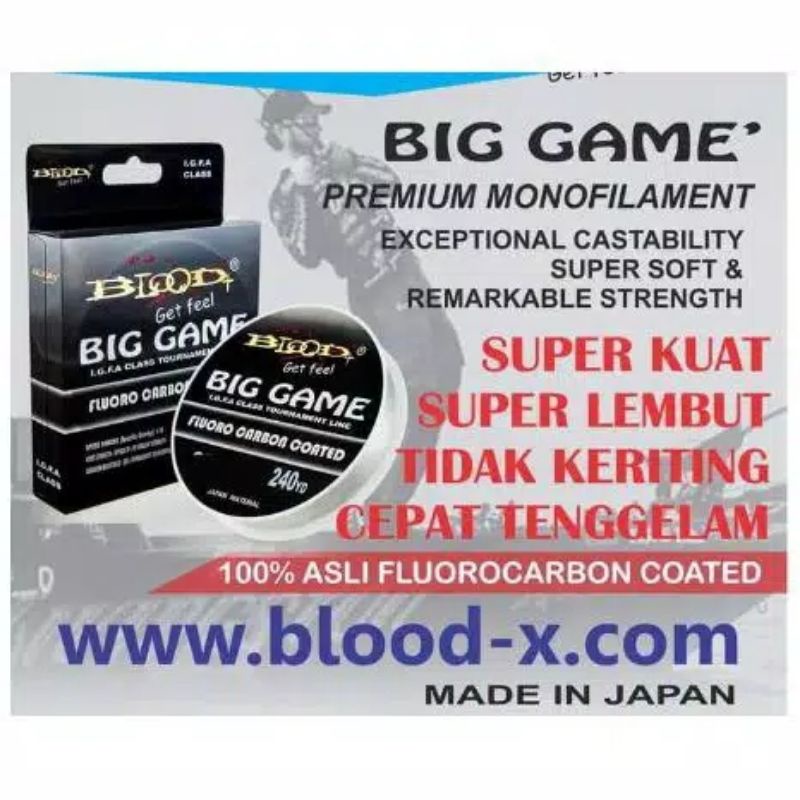 senar leader fluro carbon blood big game terbaik