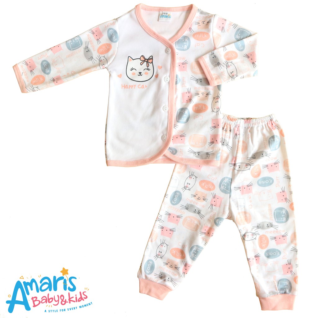 

Amaris Setelan Panjang Kancing Baby Motif Meow