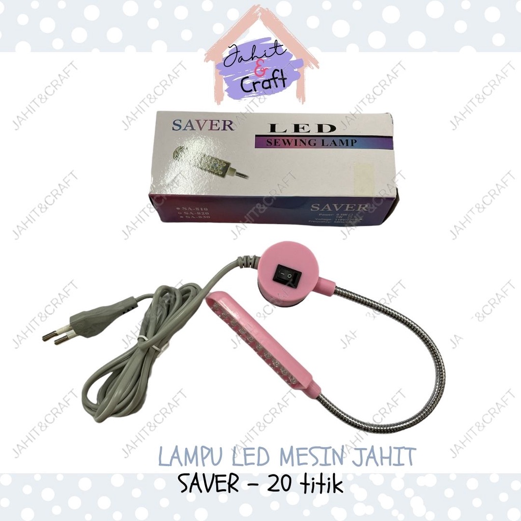 Lampu Mesin Jahit LED 20 Titik Belalai Magnet / Lampu LED 20 titik