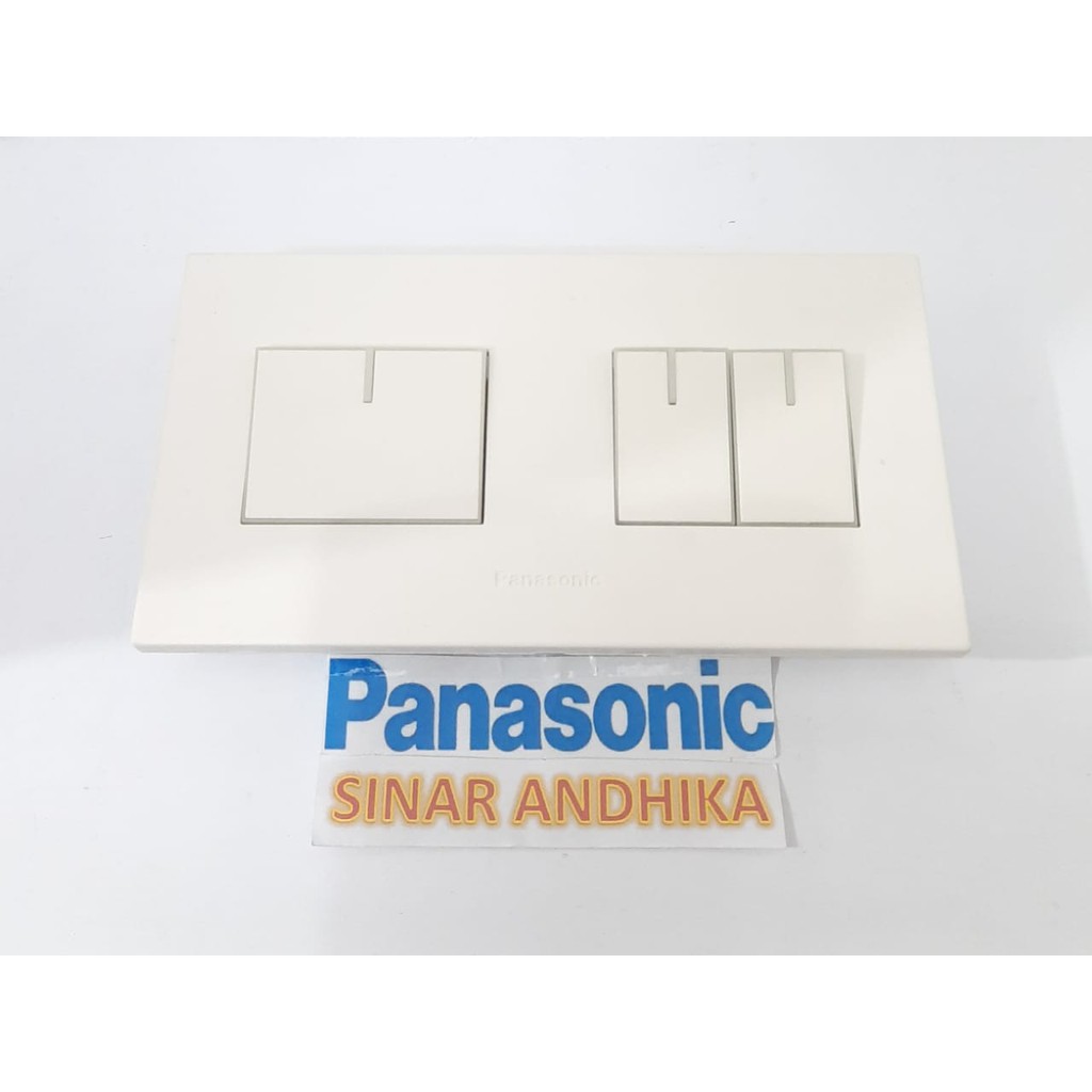 SAKLAR ENGKEL LEBAR + SERI KECIL PUTIH STYLE E PANASONIC WESJ 78049W 4131