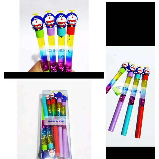 

Pulpen Gel Gliter Karakter DORAEMON 12pcs