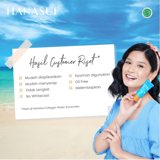 [NEW] HANASUI Sunscreen Collagen Water SPF 50 PA+++  - Sunblock Tabir Surya Wajah