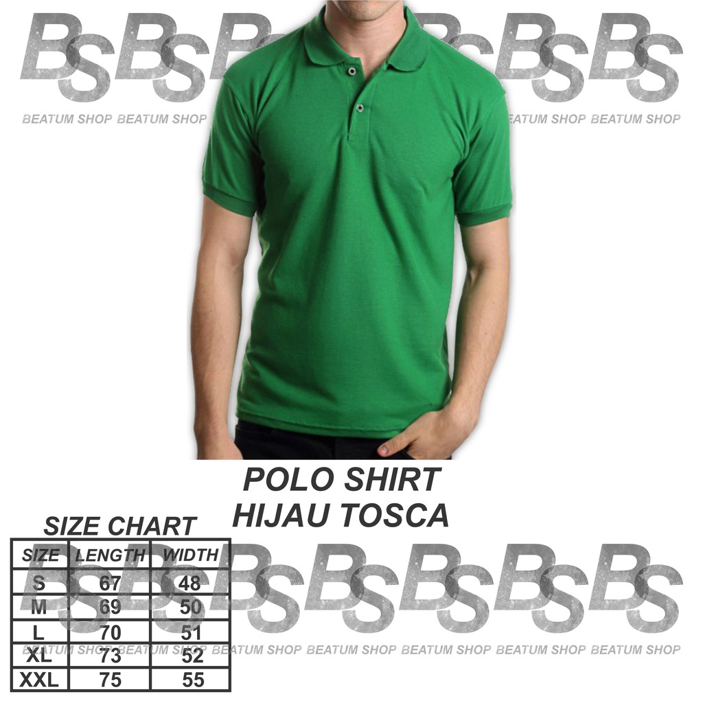 POLO SHIRT POLOS / KAOS KERAH POLOS - HIJAU TOSCA