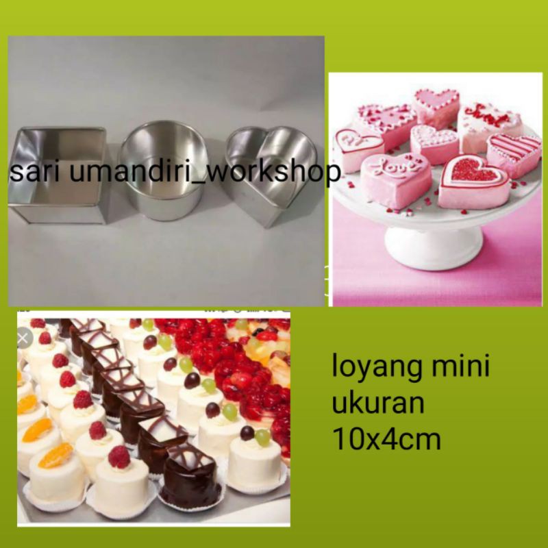 Set Loyang Bolu Mini/Loyang Bolu/Loyang Love Mini/Loyang Bulat mini/Loyang Kotak mini