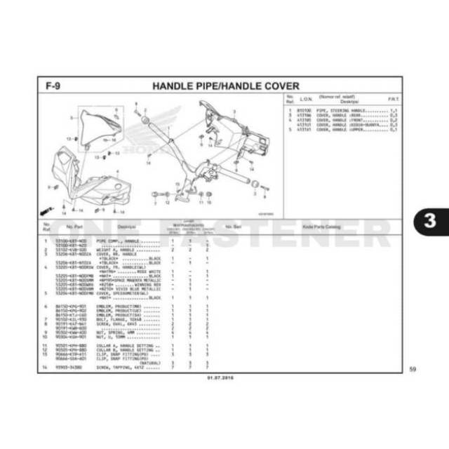 bc0135 BOSH bos Collar A dudukan pengunci baut Stang setang HONDA