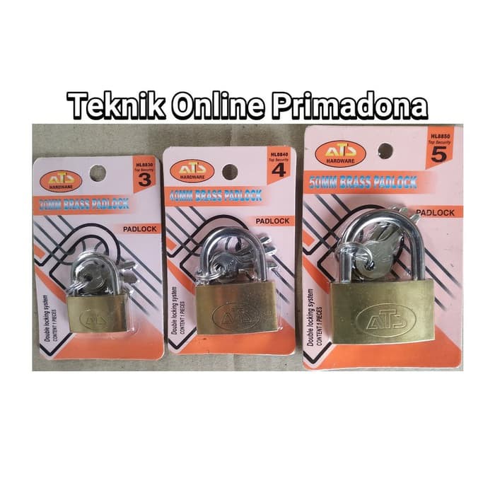 Gembok Mini Kuningan / Gembok Kecil ATS