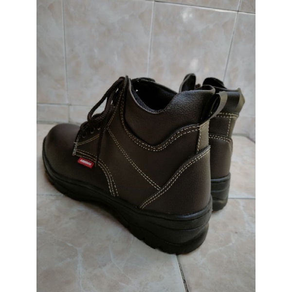 sepatu safety semi boot gregor elastic slip on sepatu pria safety