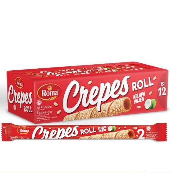 

ROMA CREPES ROLL KELAPA WIJEN Isi 12pcs