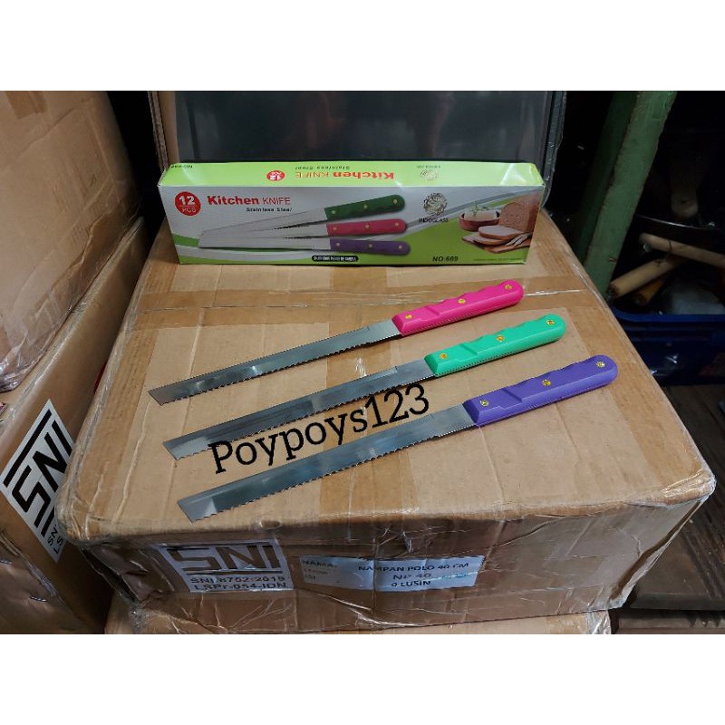 Pisau Roti Warna 2 Sisi - Hijau