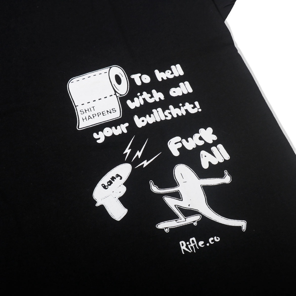 Rifle.co T-shirt Black Shit Happ